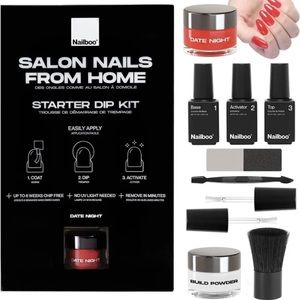 Nailboo Salon Nails From Home Starter Dip Kit used once DATE NIGHT